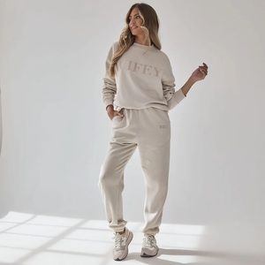 NWT Six Stories WIFEY Champagne Sweat Shirt & Pants Matching Set